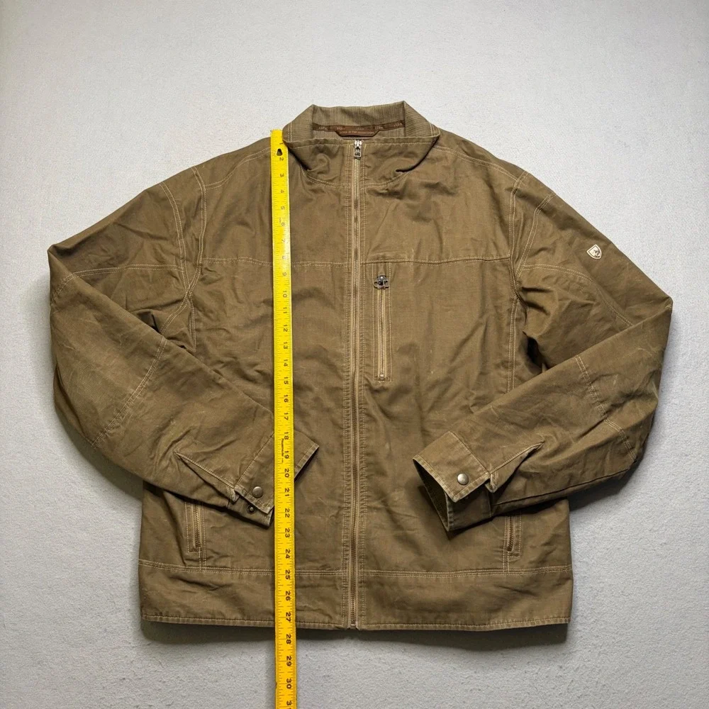 Kuhl Burr Jacket Mens XL Brwn Full Zip Rugged Canvas Workwear Outdoor Style 1052